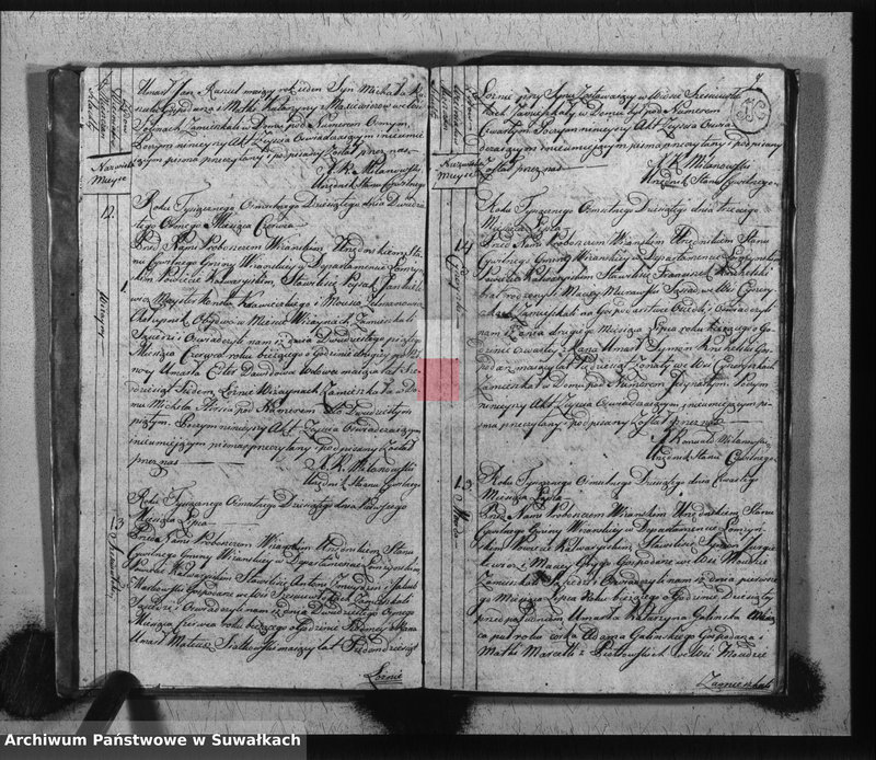 image.from.unit.number "Księga do zapisywania aktów cywilnych zejścia gminy wiżajńskiey, departamentu łomżyńskiego, powiatu kalwaryjskiego"