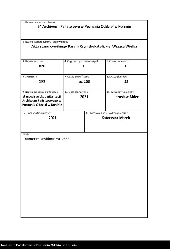 Obraz 1 z jednostki "Księga akt urodzeń, małżeństw, zgonów za 1916 rok"