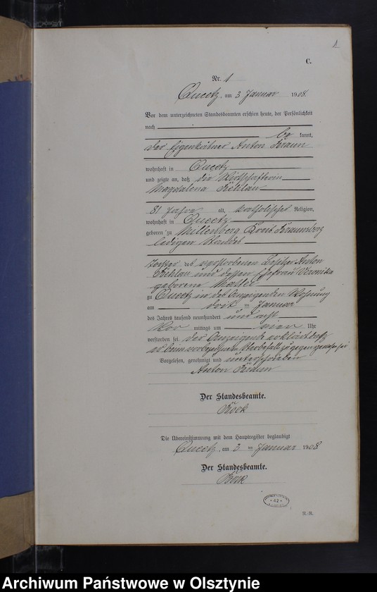 image.from.unit.number "Sterbe-Neben-Register Nr 1 - 23"