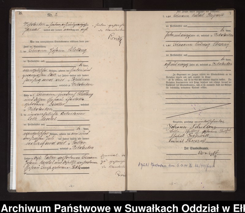 image.from.unit.number "Heiraths-Haupt-Register des Königlichen Preussischen Standes-Amtes Nikolaiken Kreis Sensburg"