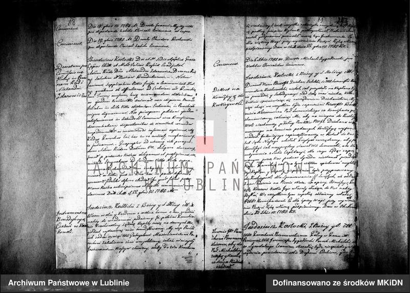 image.from.unit.number "[Księga wpisów biskupa chełmskiego Teodozjusza Rostockiego] 1784 - 1787 Akta za szczęśliwych rządów - - Porfiriusza Skarbka Ważyńskiego nominata biskupa chełmskiego i bełskiego oraz z całą jurysdykcją administratora zaczęte [s.152] 1787-1791"