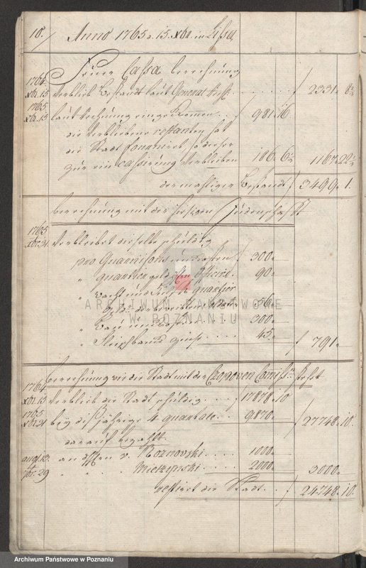 Obraz 12 z jednostki "Generalrechnung der Stadt Lissa; język niemiecki"