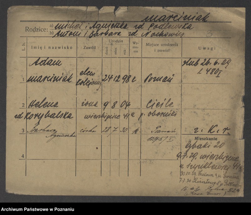 Obraz 5 z jednostki "Marciniak (żonaci i wdowy)"