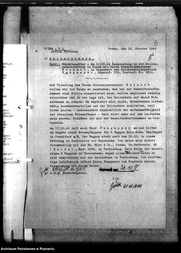 Obraz 10 z jednostki "Rückstandgüter. Behandlung und Verwertung - nicht Warschau. Erlasse, Sondervorschriften"