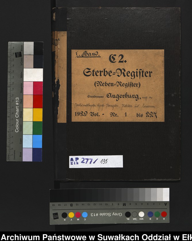 image.from.unit.number "C2. Sterbe = Register (Neben = Register) Standesamt Angerburg einschl. der Standesamtsbezirke Gross Strengeln, Kehlen und Prinowen]"