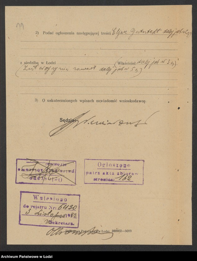 Obraz 13 z jednostki "Gudsztadt Eljasz- wyrób towarów włókienniczych"