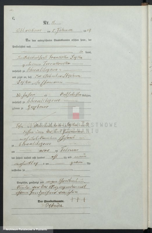 Obraz 13 z jednostki "Księga zgonów"