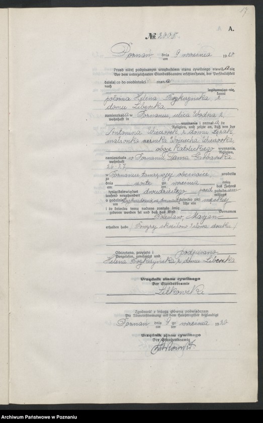 Obraz 19 z jednostki "Księga urodzeń odpis tom VI [Rejestr poboczny urodzeń]"