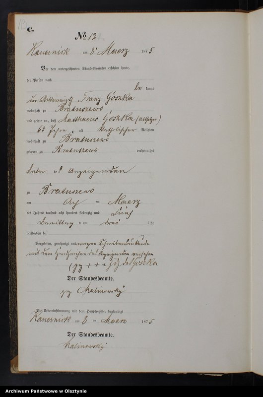 image.from.unit.number "Sterbe-Neben-Register Tom I,Nr 1 - 62"