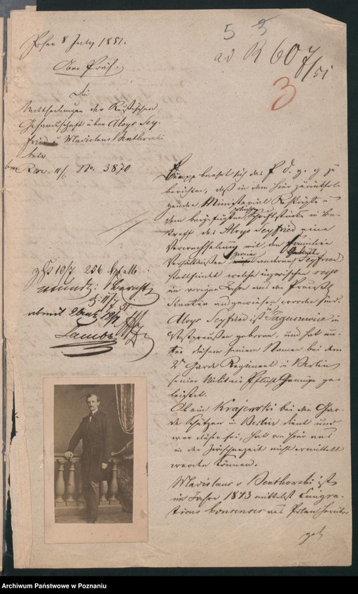 Obraz 8 z jednostki "A. betr. den polnischen Emigranten Wladislaus von Bentkowski"