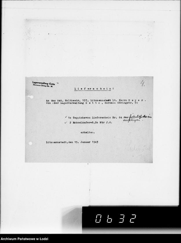 Obraz 8 z jednostki "Beschlagnahme Ausgangsbelege"