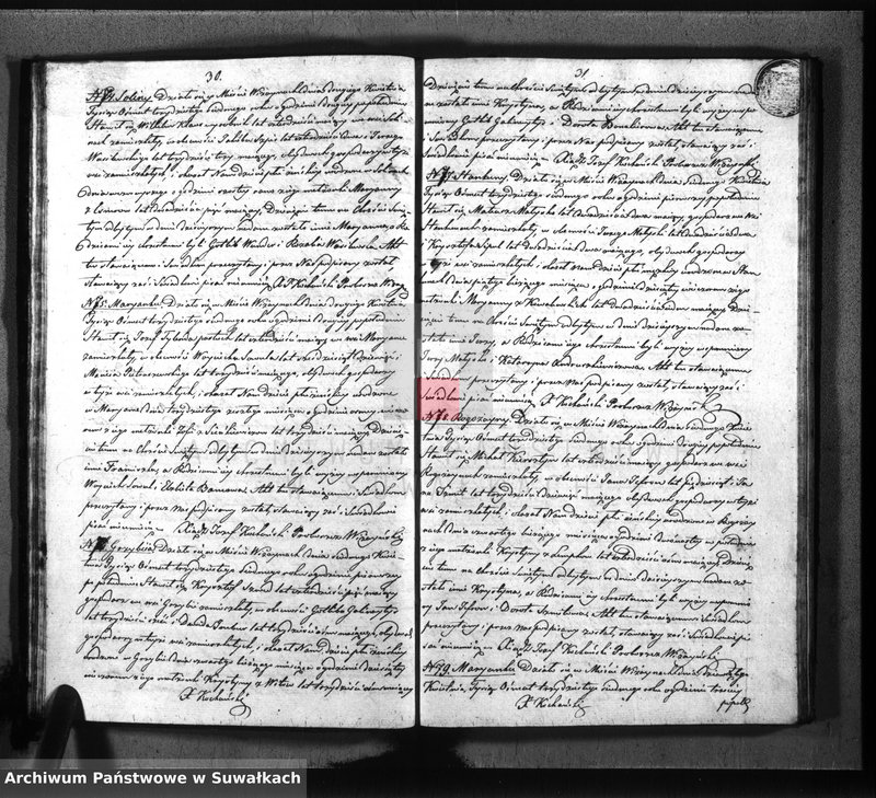 image.from.unit.number "Księga duplikat urodzenia, małżeństw i zejscia parafii wiżayńskiey z roku 1837"