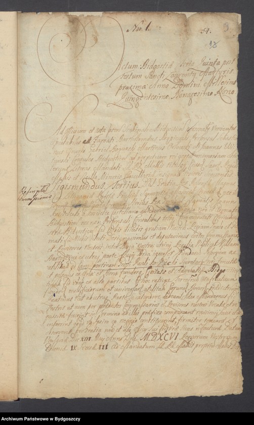 image.from.unit.number "Documente der Stadt Bromberg zum Prozess der Kämmerei gegen das Forstamt Bromberg wegen des Waldes bei Vorwerk Bocianowo. Odpisy dokumentów,"