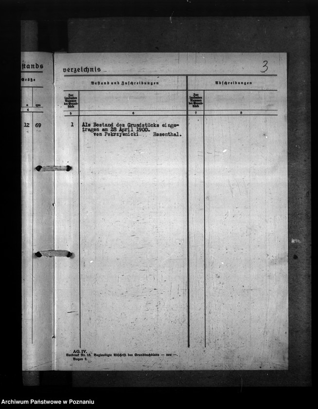 Obraz 7 z jednostki "Grundstück Wilhelmstr. 23 in Posen zum Ausbau der Raczyński Bibliothek"