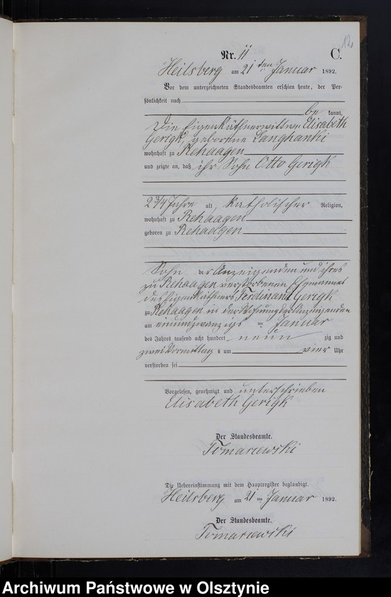 image.from.unit.number "Sterbe-Neben-Register Tom I,Nr 1 - 100"