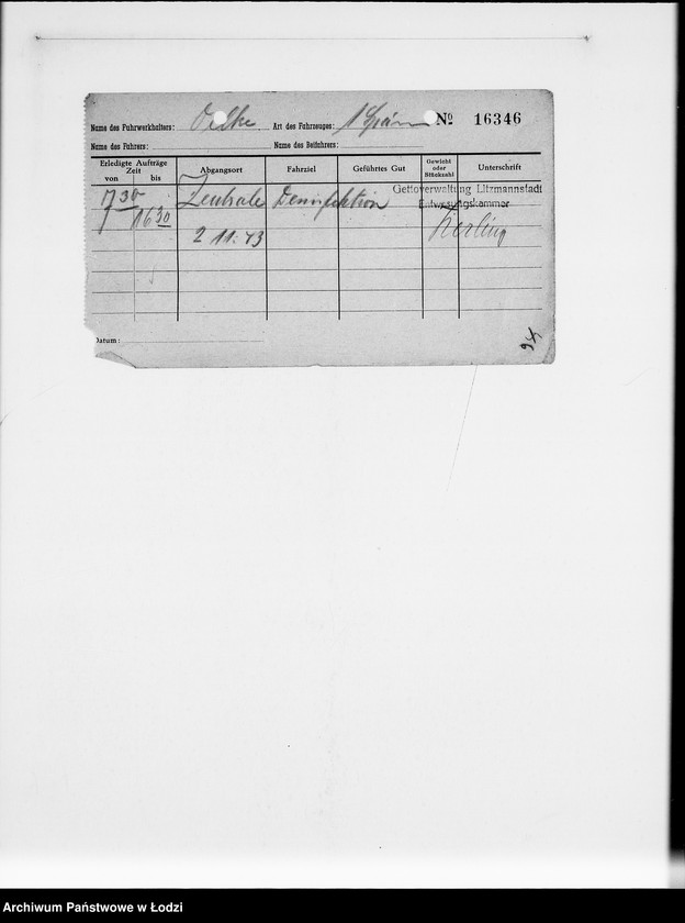 Obraz 10 z jednostki "Theodor Oelke [rachunki za dostawy towarów dla Getta]"