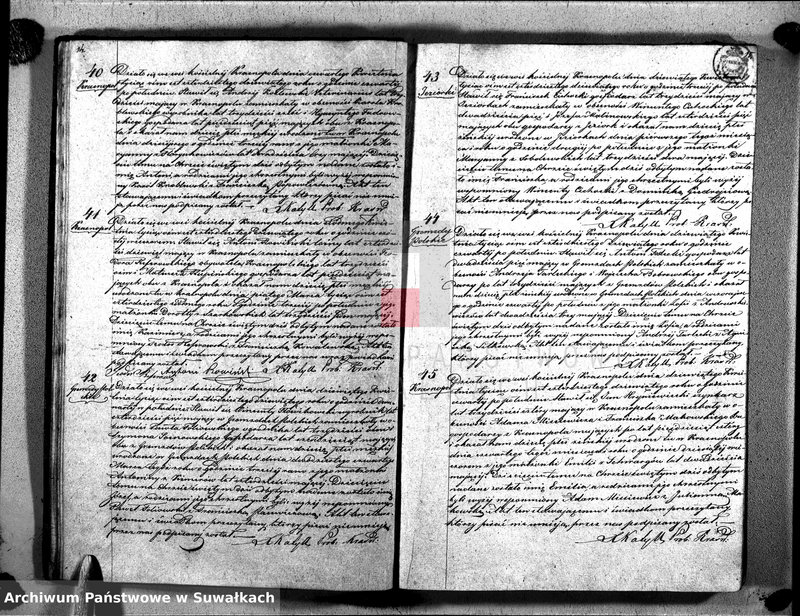 image.from.unit.number "Duplikat Akt Urodzonych, Zaślubionych i Umarłych Parafii Krasnopolskiej 1849 roku."