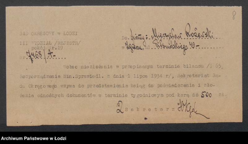 Obraz 10 z jednostki "Mieczysław Różewski- sprzedaż węgla"