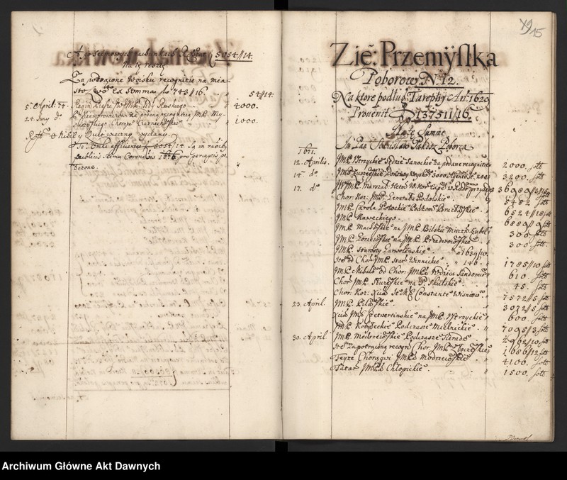 image.from.unit.number "Rozliczenie z poboru i podymnego uchwalonych w 1670 r."