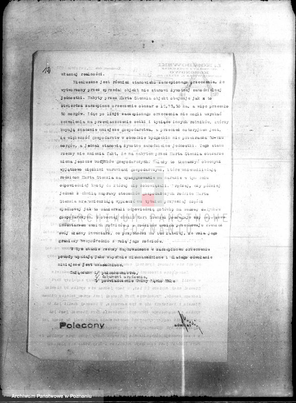 Obraz 16 z jednostki "/Sprawy przewłaszczeń nieruchomości ziemskich w powiecie bydgoskim/"