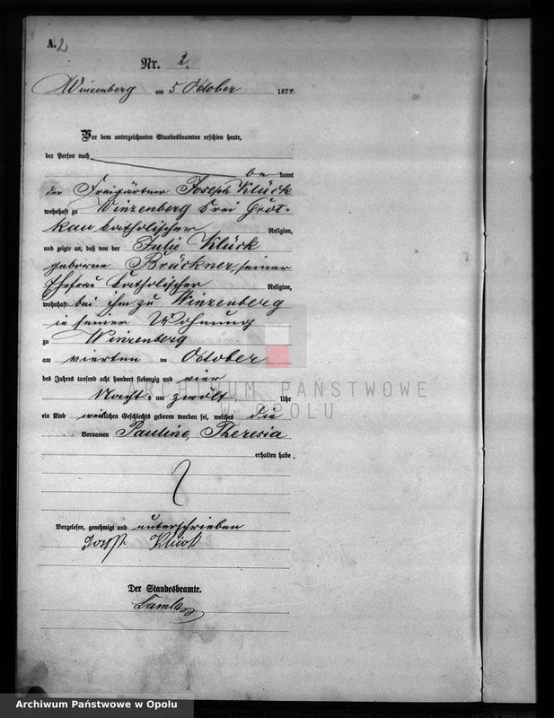 image.from.unit.number "Geburts-Haupt-Register für des Standes Amt Winzenberg 1874"