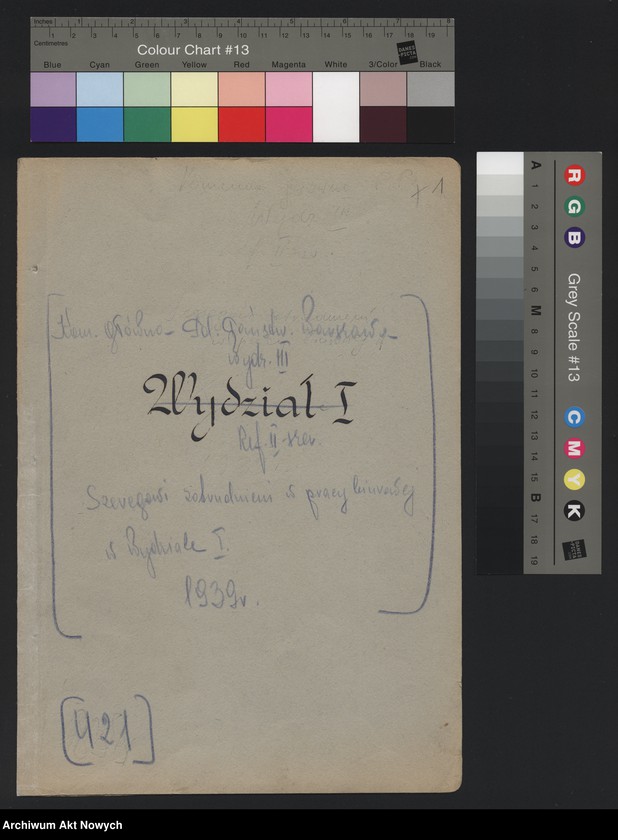 image.from.unit.number "Ewidencja szeregowych Policji Państwowej, zatrudnionych w pracy biurowej w Wydziale I Komendy Głównej Policji Państwowej. Wykazy."