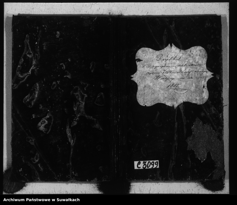 image.from.unit.number "Duplikat do zapisywania aktów urodzeń, zeyścia i ślubów w Parafii zwanej Wiżayny na rok 1855"