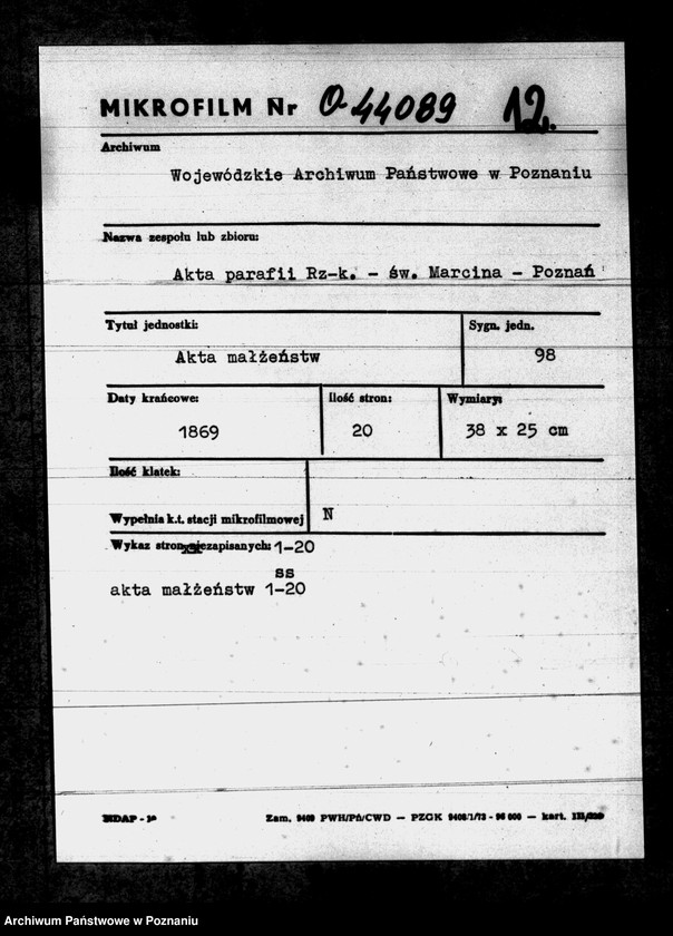 Obraz 1 z jednostki "Księga małżeństw"