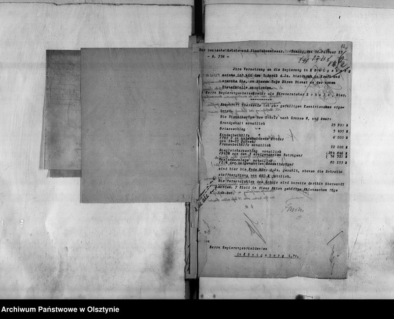 image.from.unit.number "Personal-Akten den Regierungsobersekretär als Büreauvorsteher Franz Schulz"