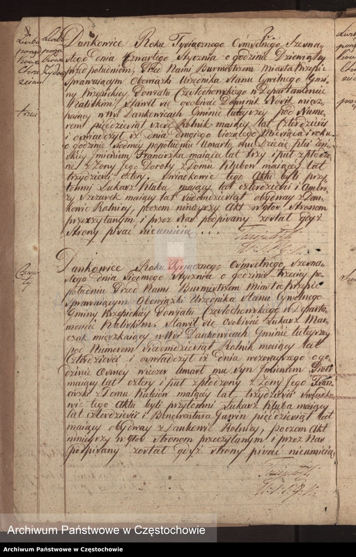 Obraz 5 z jednostki "Księga [akt] zejścia gminy Krzepickiej na rok 1816"