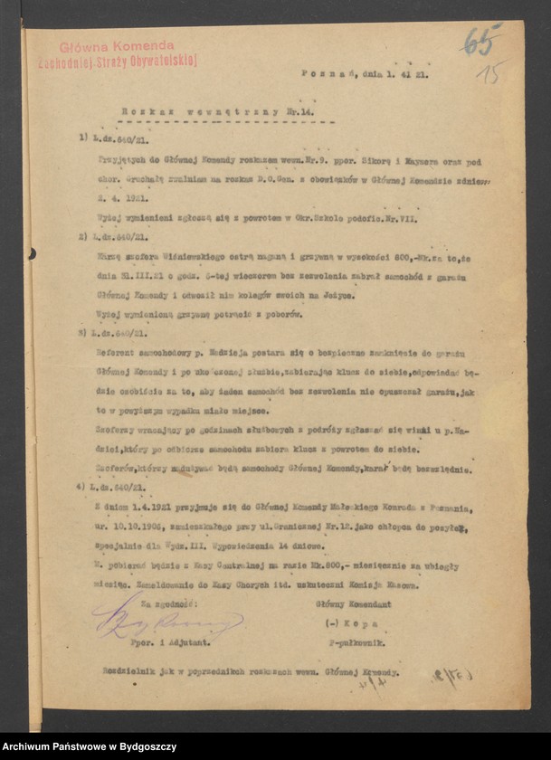 image.from.unit.number "Rozkazy wewnętrzne Komendy Głównej Zachodniej Straży Obywatelskiej w Poznaniu"