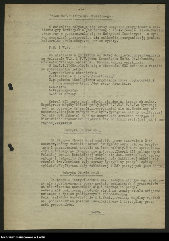 Obraz 4 z jednostki "Sprawozdania personalne w rozbiciu na branże przemysłowe [nadesłane przez centralne zarządy, zjednoczenia i fabryki] t.2"