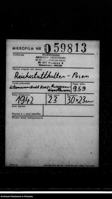 Obraz 2 z jednostki "Litzmannstadt (Łódź)- Kriegsverdienstkreuze"