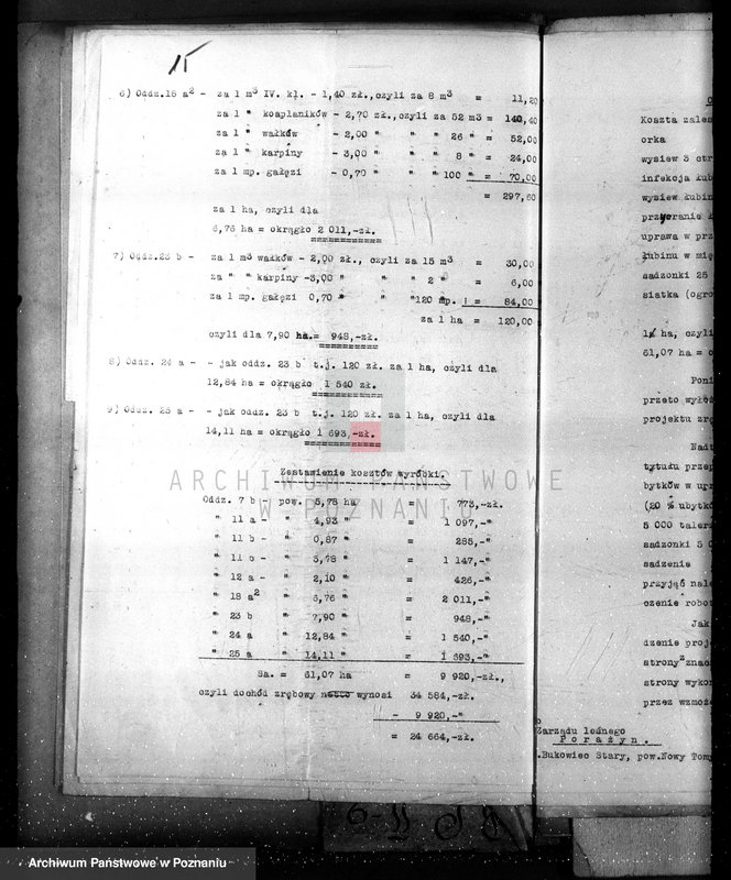 Obraz 19 z jednostki "Majętność leśna Porażyn w powiecie nowotomyskim"