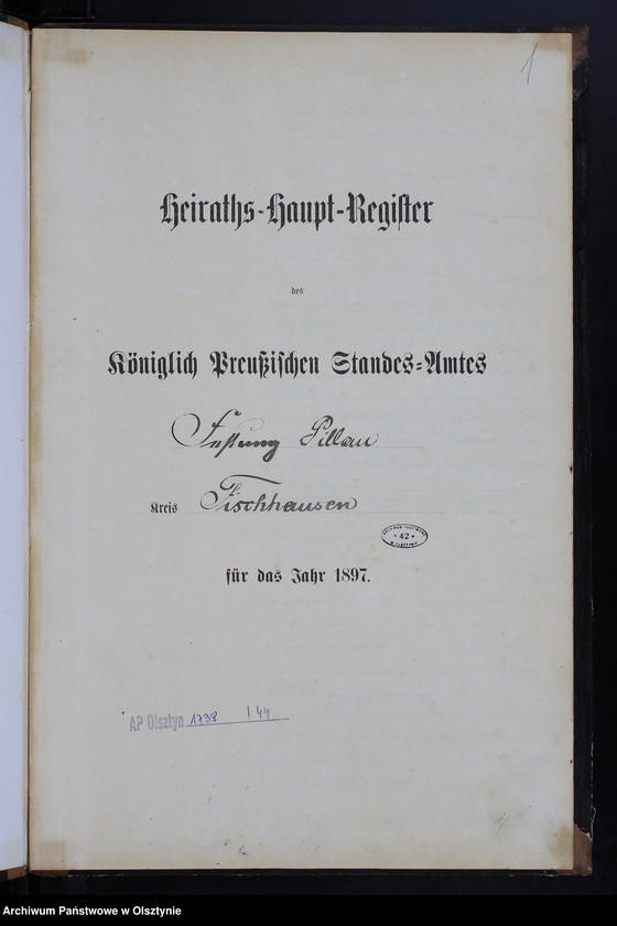 image.from.unit.number "Heiraths-Haupt-Register Nr 1 - 3"