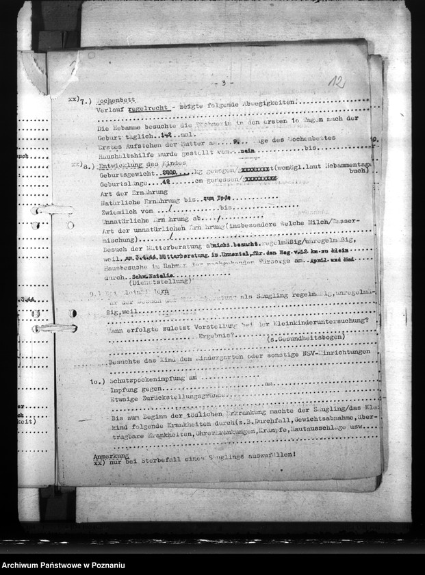 Obraz 16 z jednostki "Ermittelung zum Sterbefall von Säuglingen"