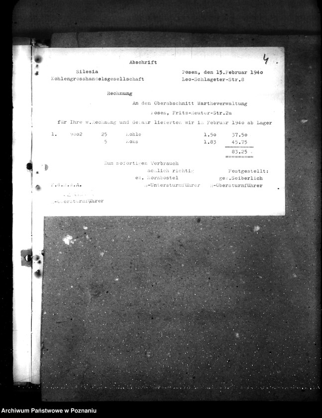 Obraz 8 z jednostki "Errichtung eines Selbstschutzes im Warthegau- Vorschuss"