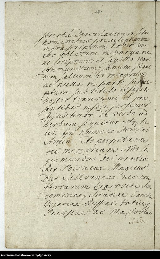 image.from.unit.number "[Odpisy przywilejów nadanych przez Zygmunta I, Stefana Batorego, Zygmunta III, margrabiego Jerzego Wilhelma dla miasta Nowego]"