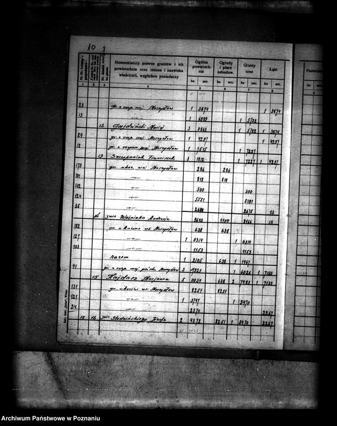 Obraz 14 z jednostki "/Rejestr pomiarowy wsi Morzysław powiatu konińskiego"