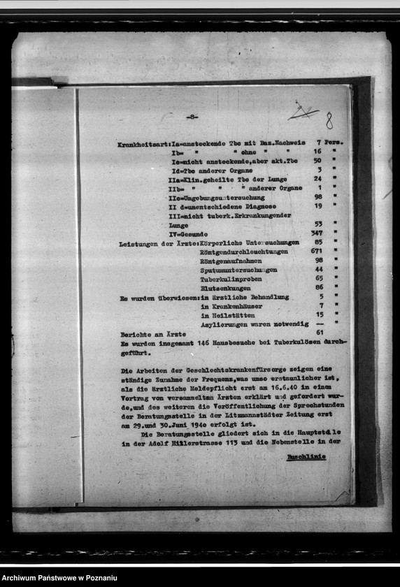 Obraz 13 z jednostki "Stand des Gesundheitswesens in Litzmannstadt - Land (Łódź)"