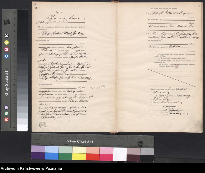 Obraz 3 z jednostki "Księga miejscowa małżeństw"