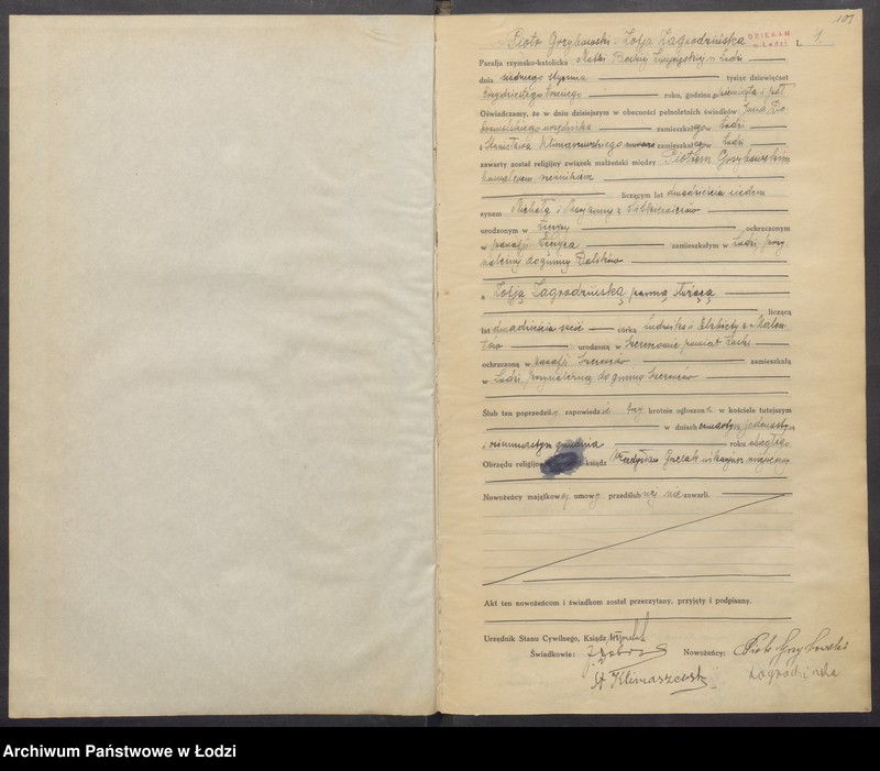 Obraz 3 z jednostki "Akta małżeństw"