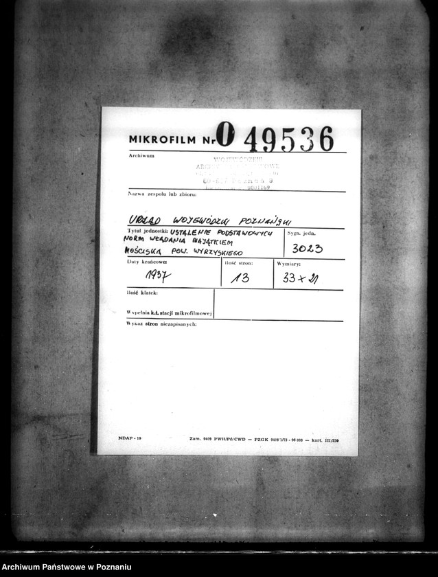 Obraz 2 z jednostki "Ustalenie podstawowych norm władania majątkiem Mościska powiat wyrzyskiego"