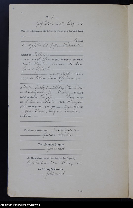 image.from.unit.number "Geburts-Neben-Register Nr 1 - 38 [Księga urodzeń- wtóropis ]"
