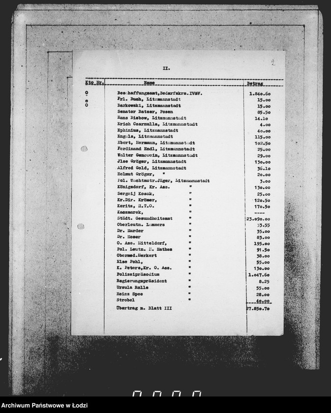 Obraz 6 z jednostki "Auszüge Aufstellungen für das Sonder-Konto"