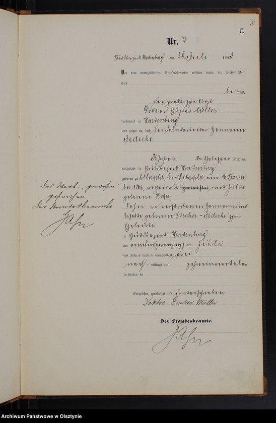 image.from.unit.number "Sterbe-Haupt-Register Nr 1 - 8"