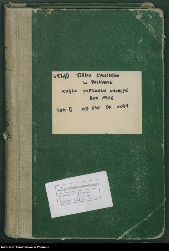 Obraz 2 z jednostki "Księga miejscowa urodzeń tom II"