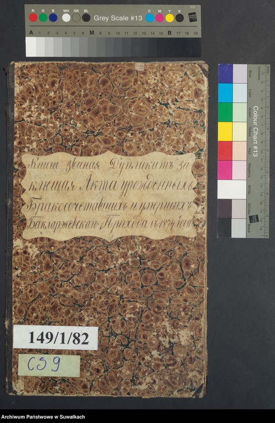 Obraz 2 z jednostki "Kniga zvanaja Duplikat zaključajuščaja Akta uroždennych, brakosočetavšich i umeršich Bakalarževskago Prichoda s 1874 goda"