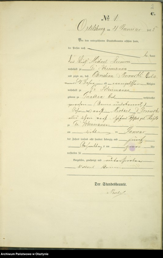 image.from.unit.number "Haupt-Sterbe-Register Nr 1 - 78"