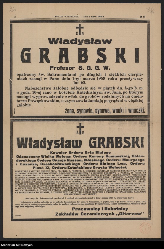 Obraz 7 z kolekcji "Władysław Grabski - życie i działalność"
